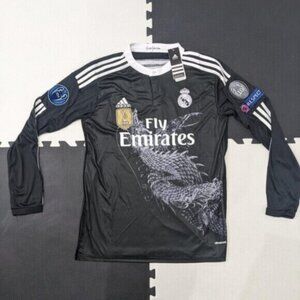 Ronaldo #7 Real Madrid 2014/15 Adidas UCL Longsleeve Black Dragon Jersey